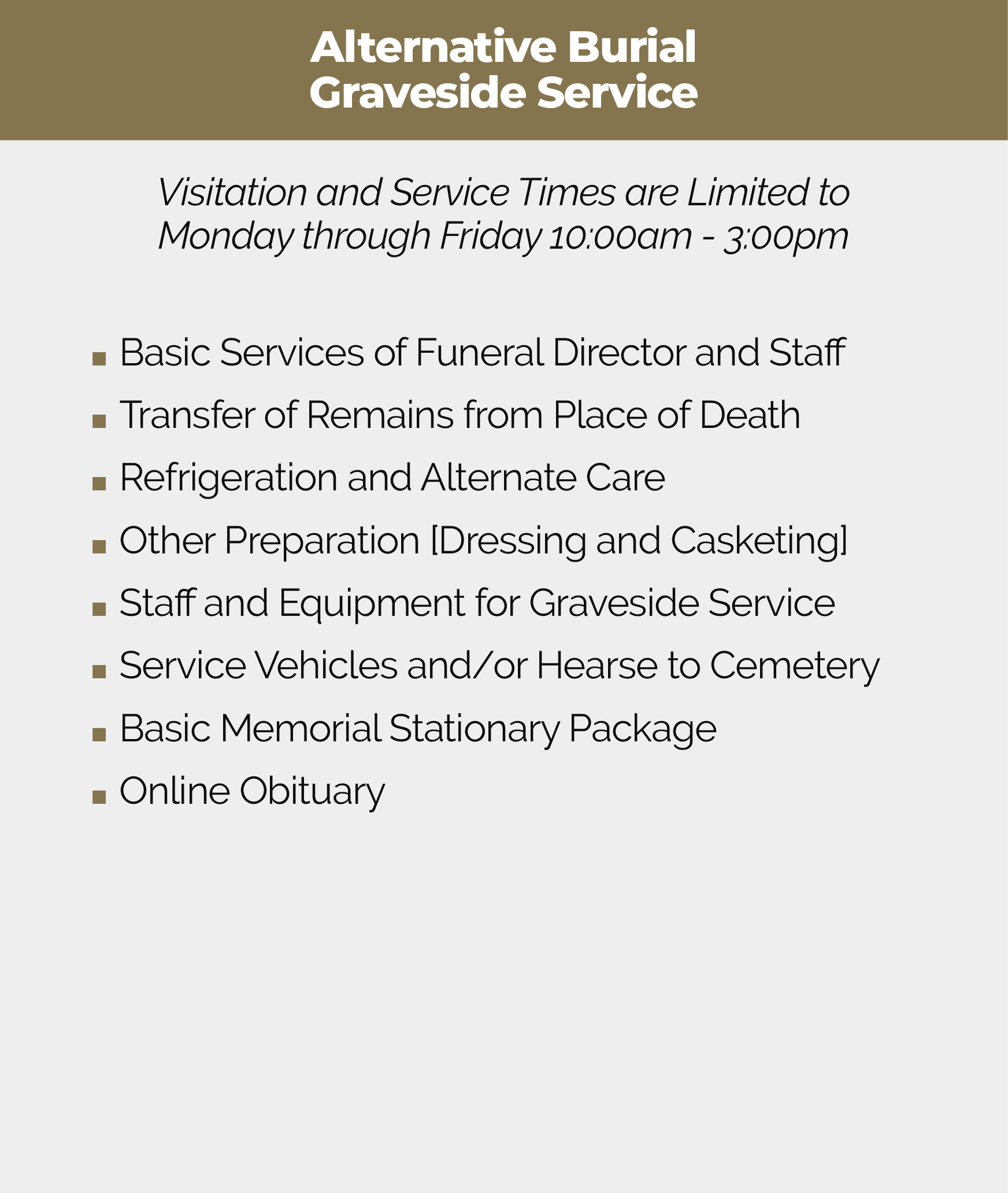 Alternative Burial Packages | Boyd-Panciera Family Funeral Care